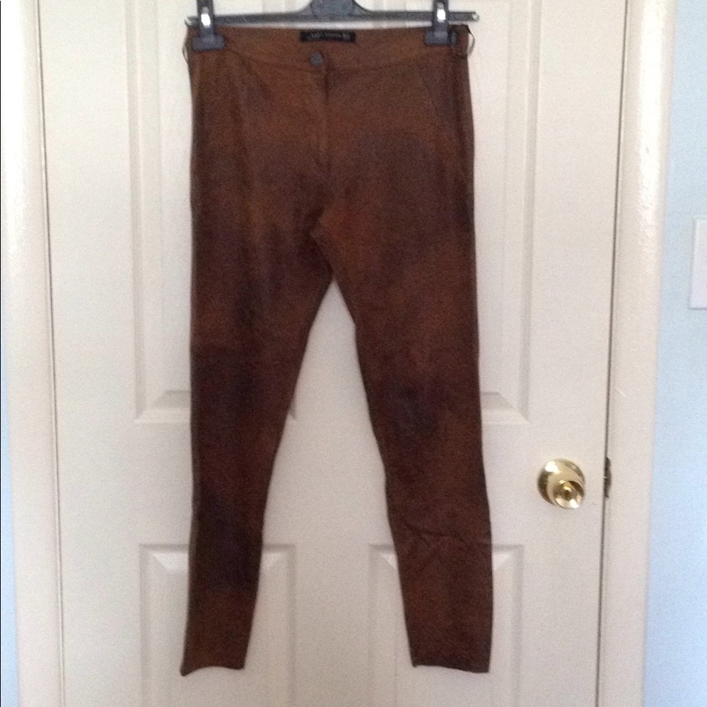 Zara women size medium leggings brown